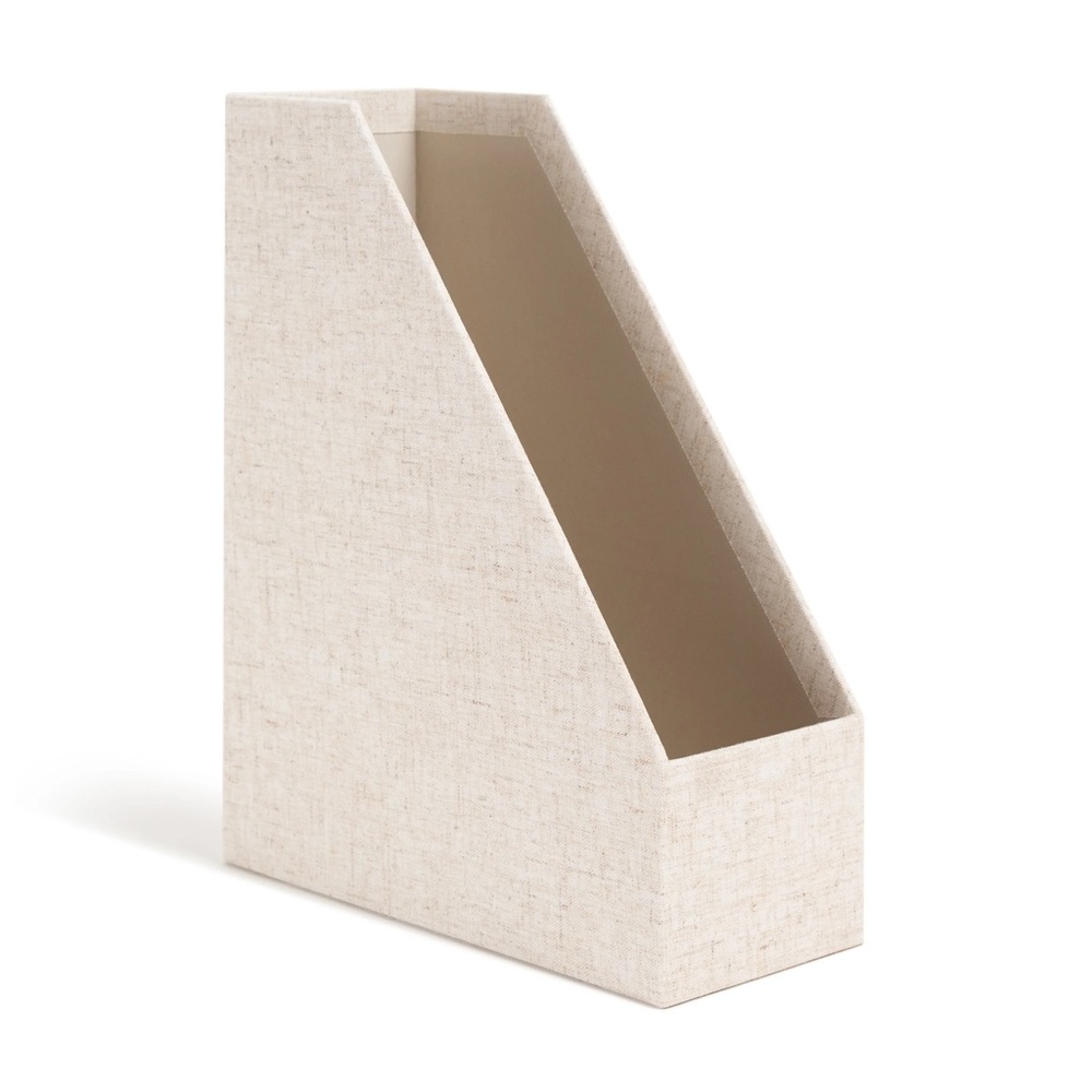 U Brands | Beige Linen Magazine File Holder